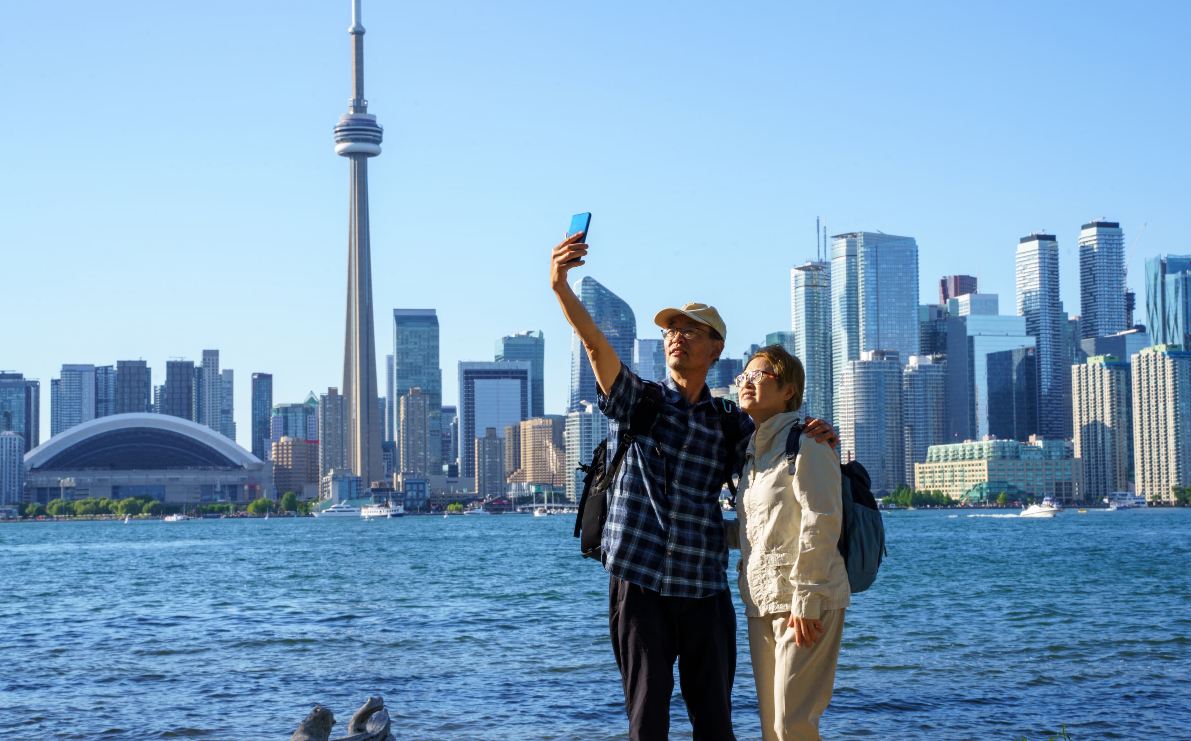 Visitors enjoying their stay in Canada